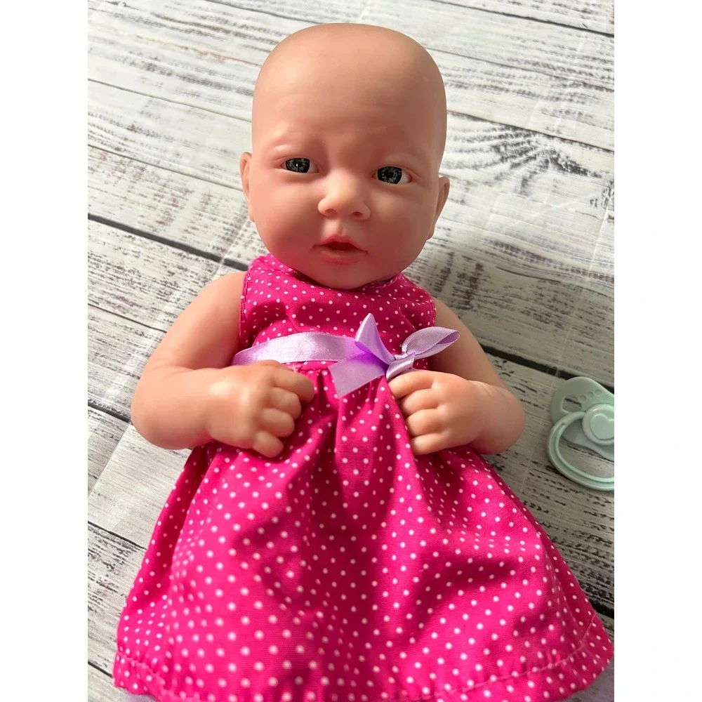 JC Toys Berenguer Newborn Realistic Baby Girl with Dress, Diaper and Pacifier